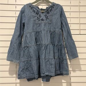 Calvin Klein Jeans Denim Blue Tiered Dress